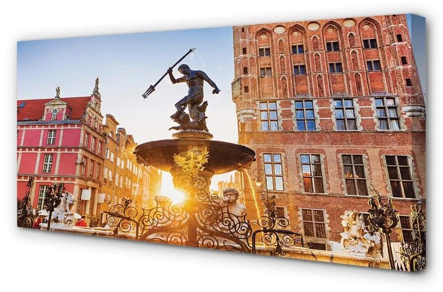 Obraz na plátne Gdańsk Memorial Fountain 125x50 cm
