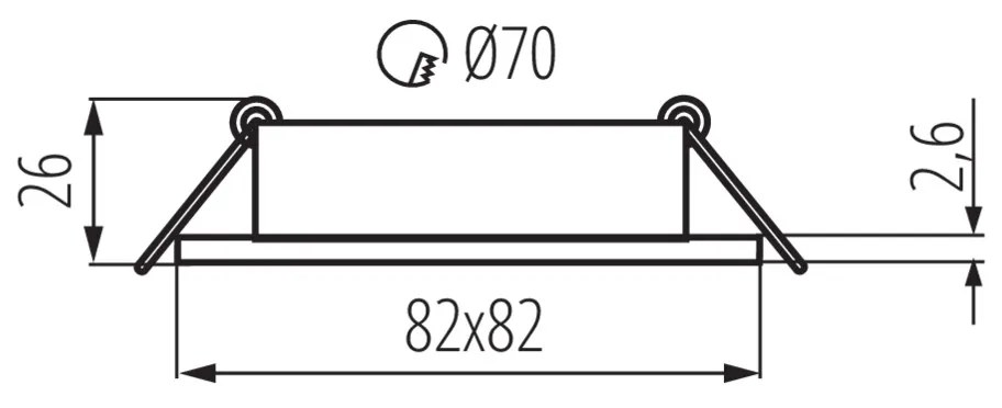 KANLUX Podhľadové výklopné bodové osvetlenie HAMA L50, 1xGX5,3, 50W, biele