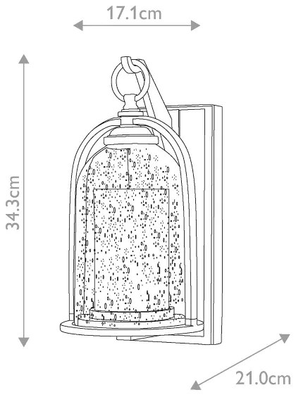 Elstead HK-QUINCY-S - Vonkajšie nástenné svietidlo QUINCY 1xE27/100W/230V IP44