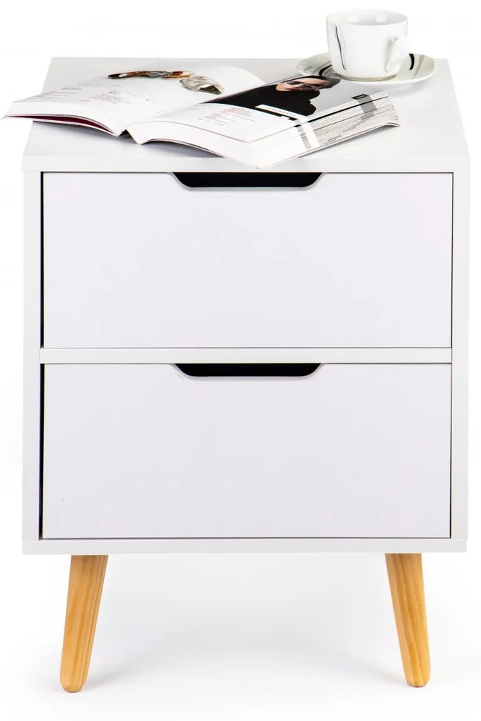 Nočný stolík Corey biela