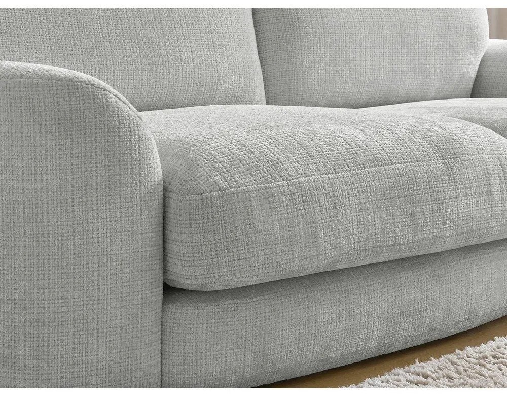 Svetlosivá ženilková rohová pohovka (pravý roh/s leňoškou) Leonore – Bobochic Paris