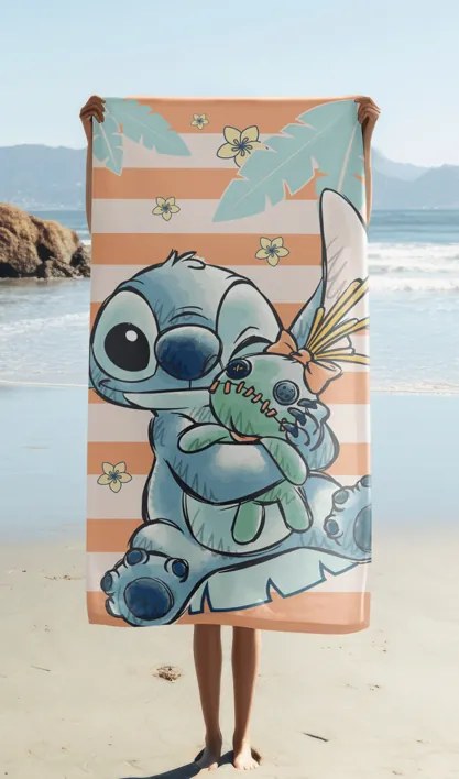 Jerry Fabrics Bavlnená froté osuška 70 x 140 cm - Lilo a Stitch "Tropical Hugs"