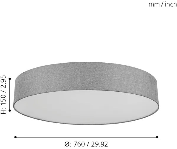 Eglo 98669 - LED RGBW Stmievateľné stropné svietidlo ROMAO-C LED/45W/230V + DO