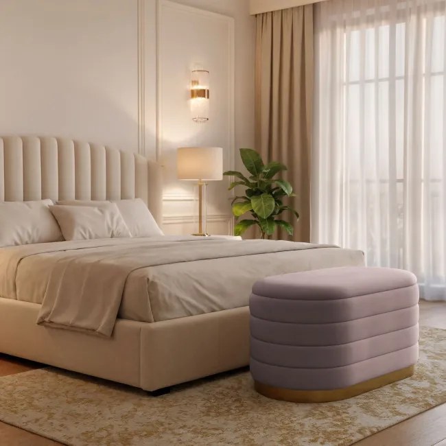 Taburetka BELLA pudrovo ružová