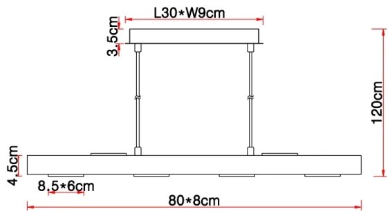 Globo 56247-6HB - LED Luster na lanku JOYA 6xLED/5W/230V