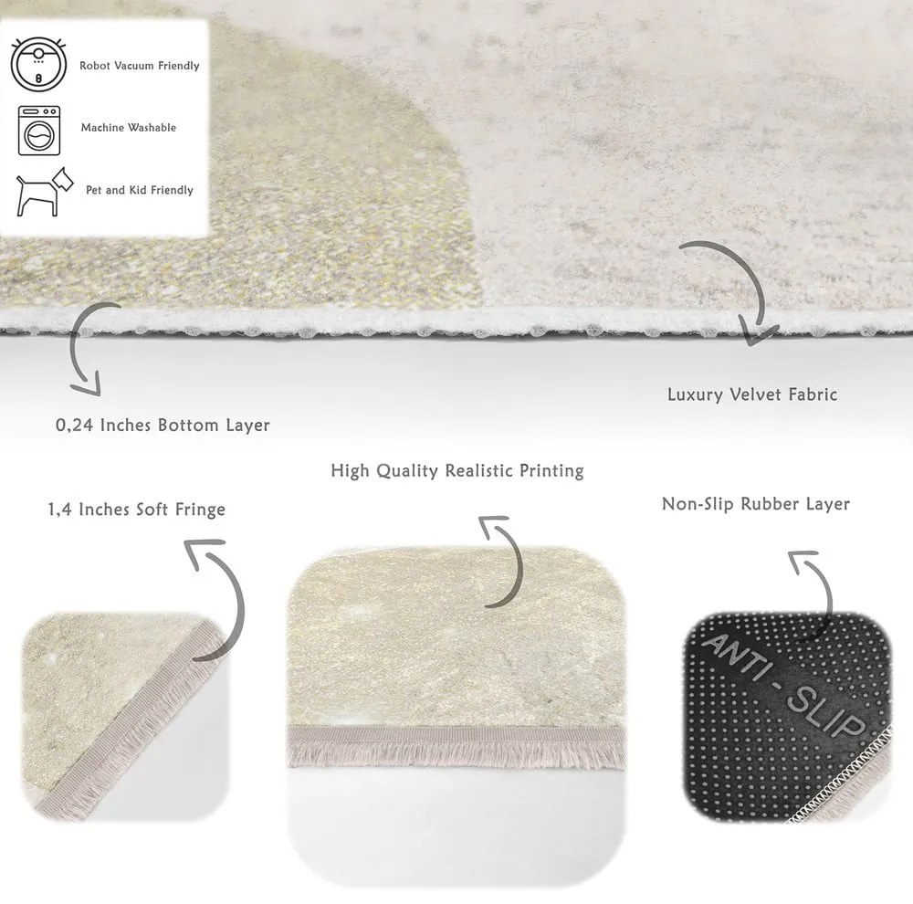 Béžový koberec behúň 80x200 cm - Mila Home