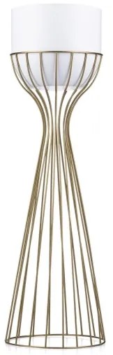 Kovový kvetináč LOFT 68x20 cm zlatá/biela
