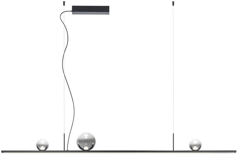 Redo 01-4302 - Stmievateľný LED luster na lanku DUNE LED/48W/230V čierna/dymová