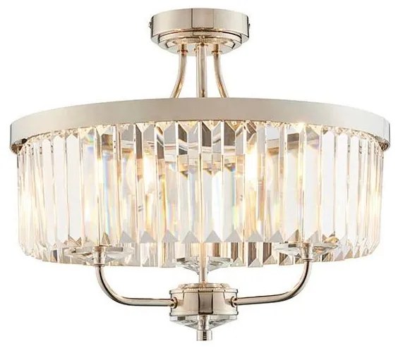 Endon 90264 - Prisadený luster CHESTERFIELD, 3xE14/6W/230V, priemer 45 cm, lesklý chróm