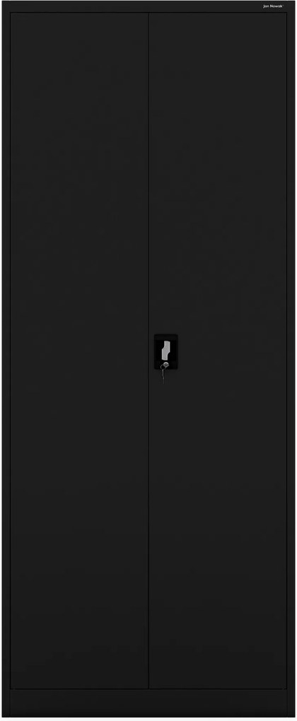 Vysoká čierna uzamykateľná úschovná skriňa, 900x2200x450 mm: DAWID H2200