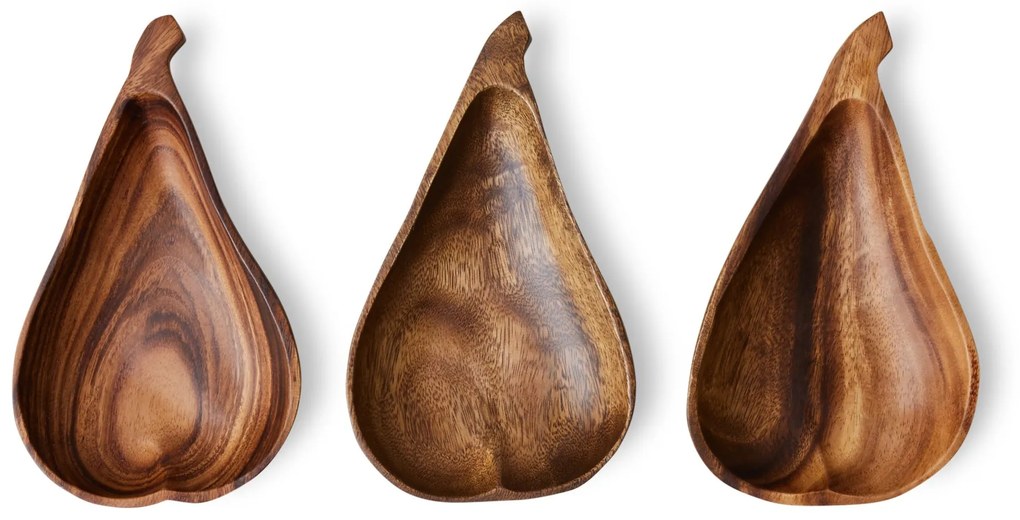 HK living Drevená miska Pear Acacia Large