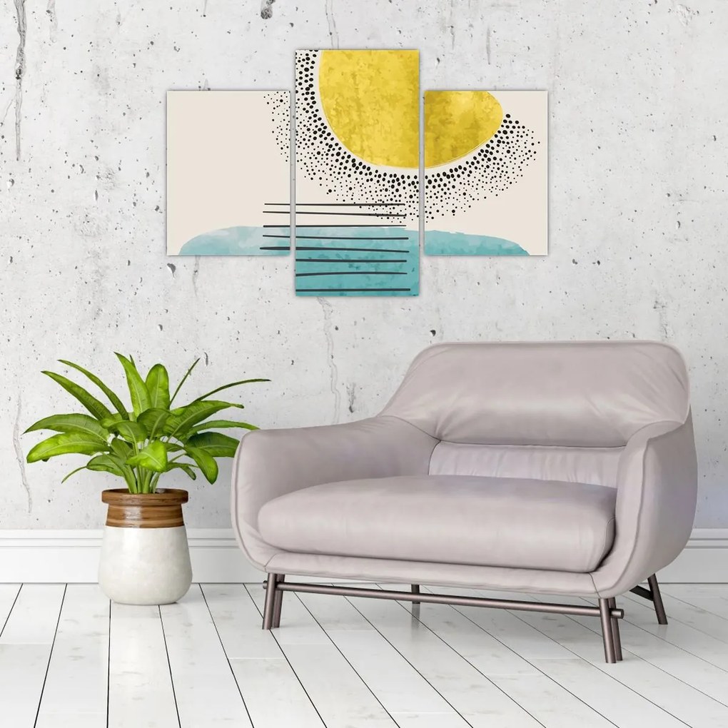 Obraz - Abstraktná maľba pláže N⁰2 (90x60 cm)