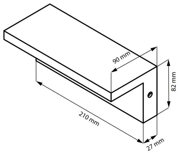 LED Vonkajšie nástenné svietidlo TESA LED/10W/230V IP54 čierna