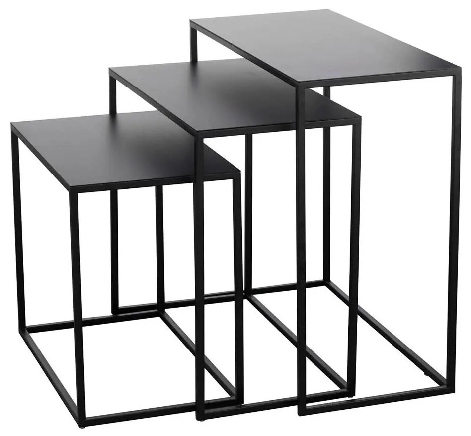 Eglo 424005 - SADA 3x Odkladací stolík TOZAWA čierna