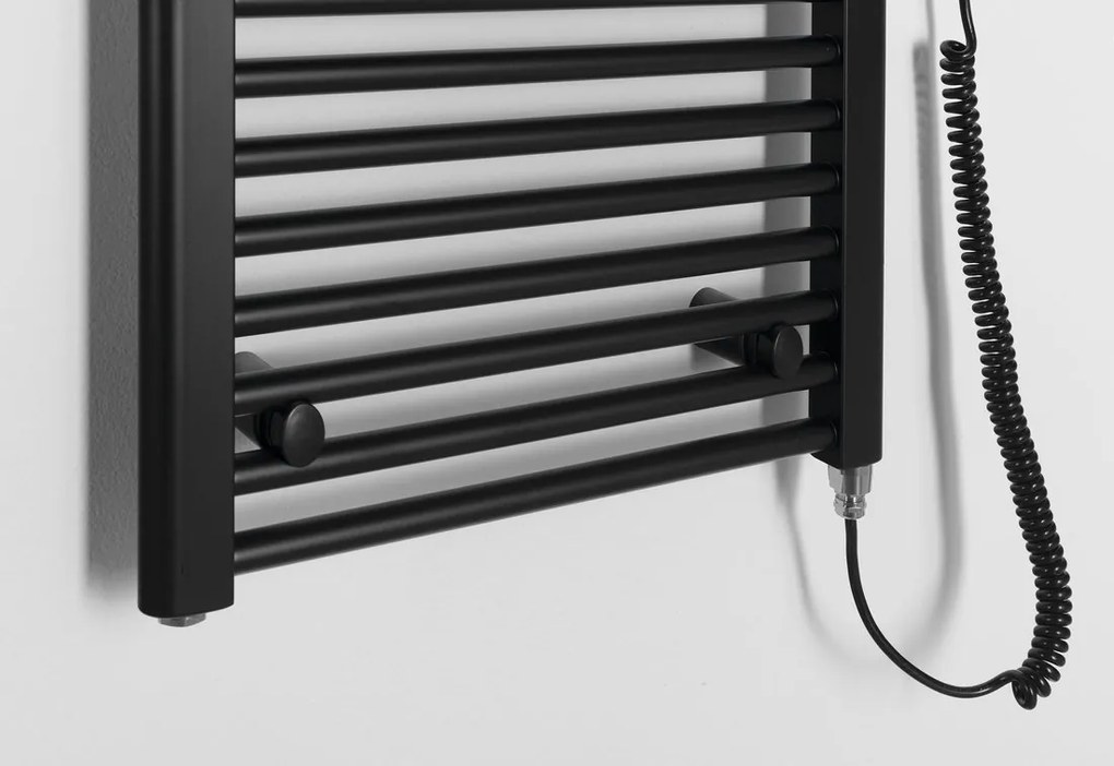 Aqualine Aqualine, DIRECT-E elektrické vykurovacie teleso, rovné, 450x1320 mm, 400 W, čierna, ILE34TB