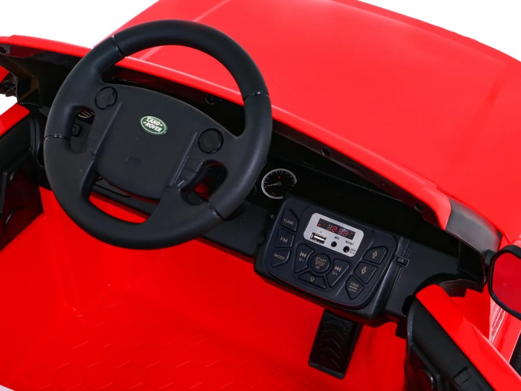 Ramiz Land Rover Discovery elektrické auto pre deti červené SUV + diaľkové ovládanie