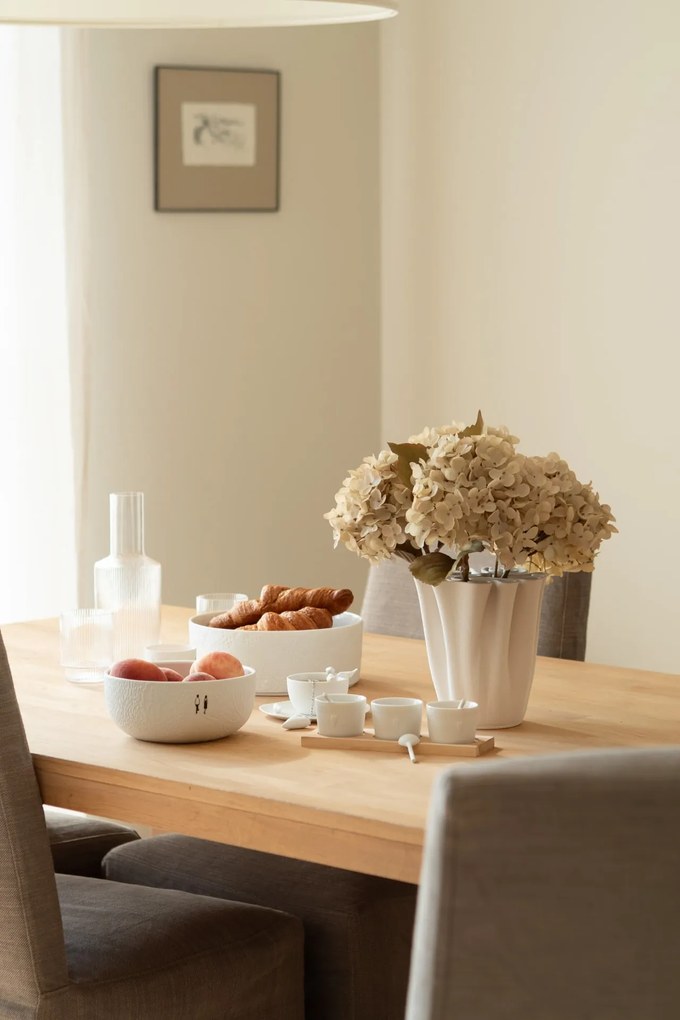 Ferm Living Kameninová váza Dedali Off-white Medium