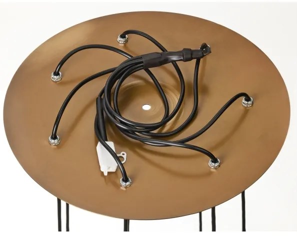 Jupiter 2012 - Luster na lanku ALAS 5xGU10/10W/230V čierna/zlatá