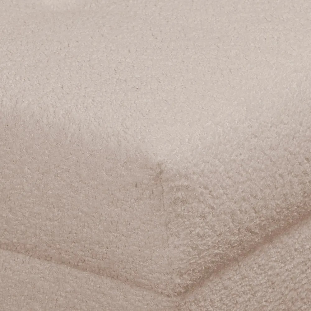 Béžový taburet z textílie buklé Ariella – Ropez