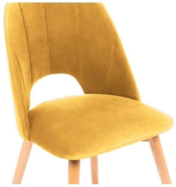 Jedálenská stolička TINO 86x48 cm žltá/svetlý dub