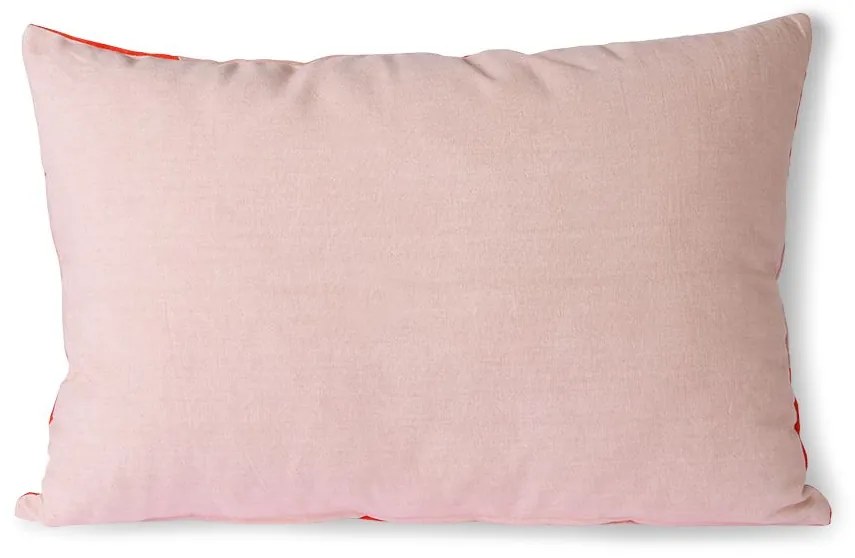 HK living Bavlnený vankúš Velvet Red/Pink 40 x 60 cm