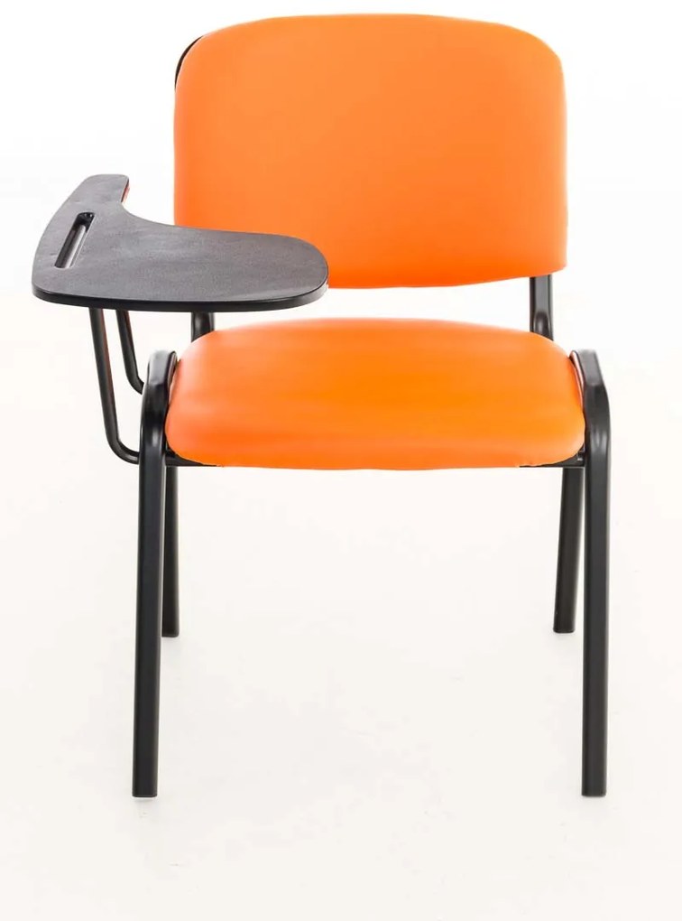 Stolička Ken s skladacím stolíkom koženka - oranžová