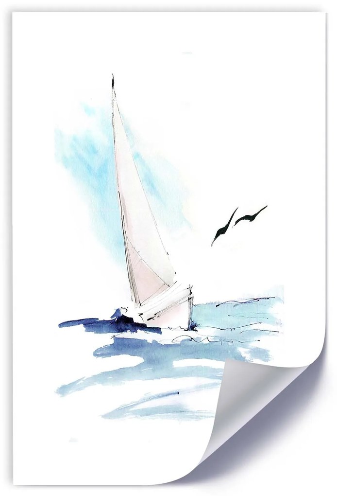 Gario Plagát Jachta na mori Farba rámu: Bez rámu, Rozmery: 40 x 60 cm