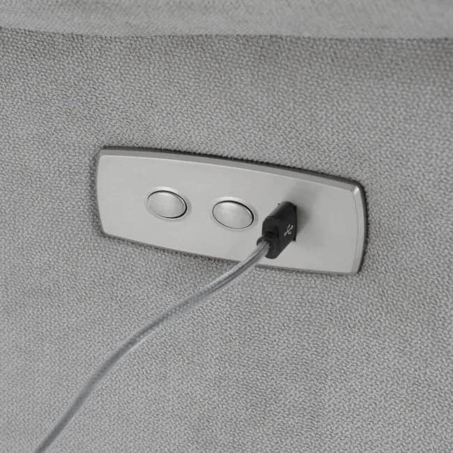 Polohovacie kreslo sivé, elektrické TV-925 SIL2