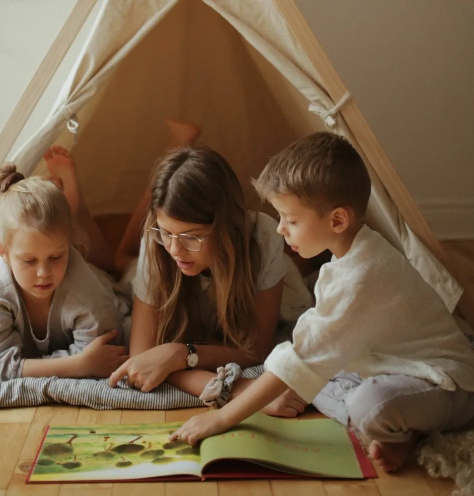 Detský stan na hranie naturálny