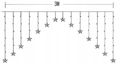 LED záves CD004 s diaľkovým ovládaním