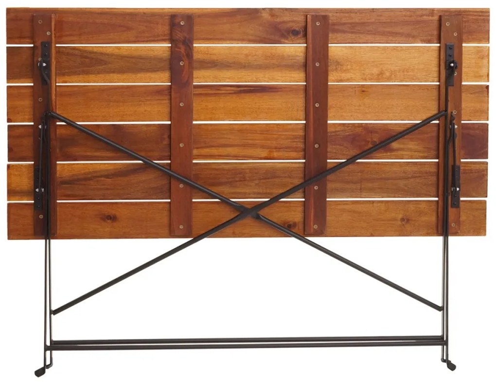 Záhradný stôl HWC-J40, skladací, akáciové drevo,120x60cm - hnedá