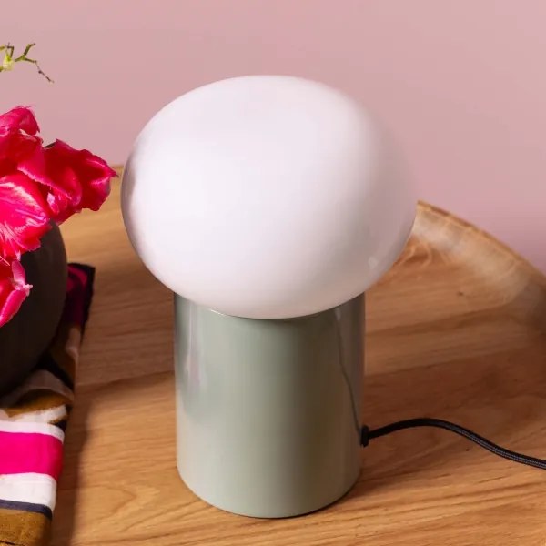 Brilliant - Stolná lampa KNUT 1xE27/25W/230V zelená/biela