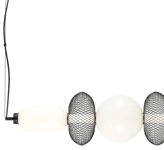 LED Luster na lanku ARAME LED/32W/230V čierna