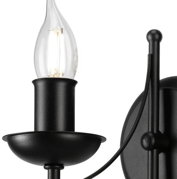 Nástenná lampa DONATO 1xE14/40W/230V čierna
