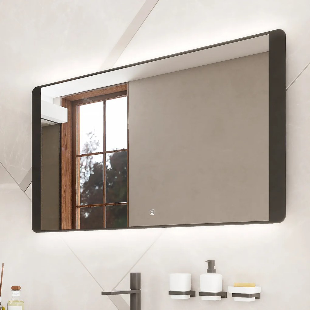 Nimco Čierne LED zrkadlo 1000x600 s dotykovým senzorom - ZPC 42004V-90