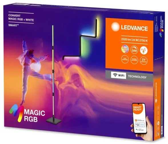 Ledvance- LED RGBW Stmievateľná stojacia lampa 2v1 SMART+ MAGIC LED/24W/230V Wi-Fi