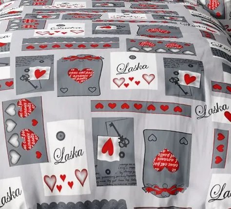 Bavlnené obliečky Homa ROSAL LOVE 3-dielna sada 140x200 cm