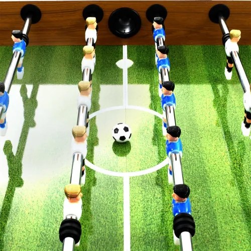 vidaXL Stolný futbal oceľ 60 kg 140x74,5x87,5 cm bledohnedý a čierny-