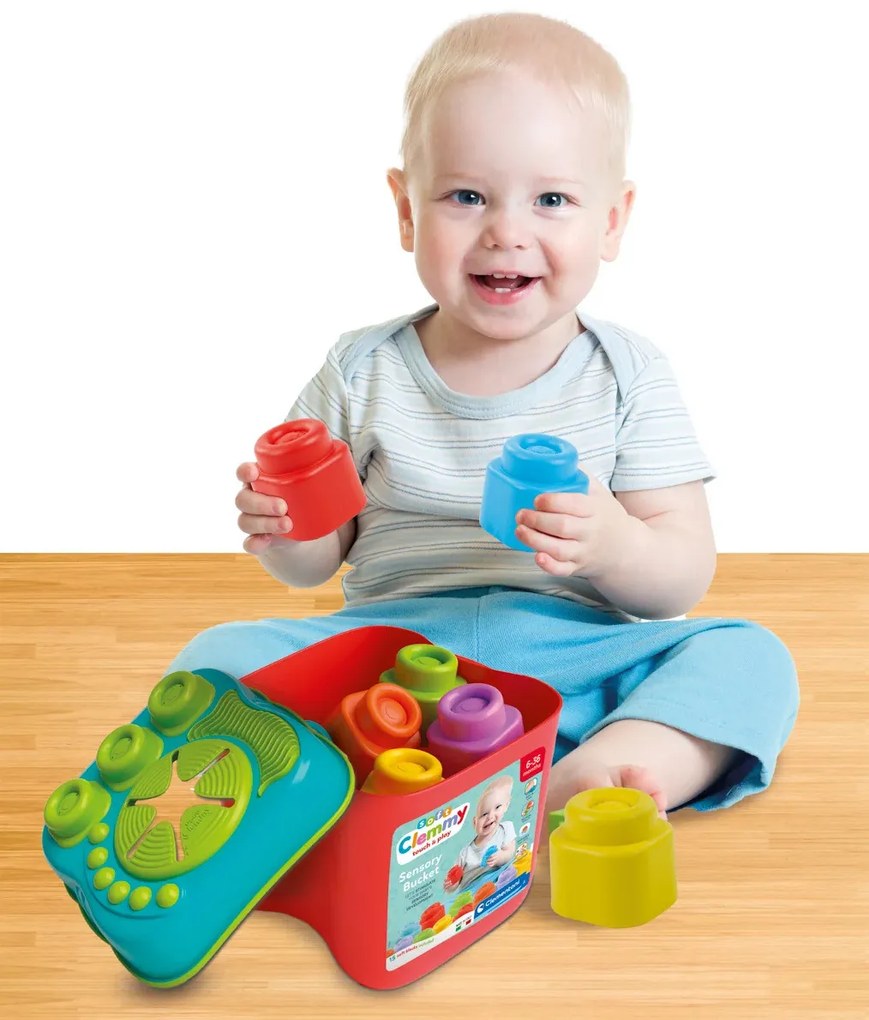 Clemmy baby - senzorické vedierko s kockami