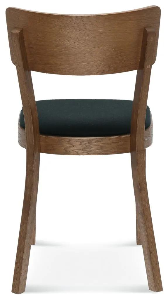 FAMEG Solid - A-9449/1 - jedálenská stolička Farba dreva: dub štandard, Čalúnenie: koža L1