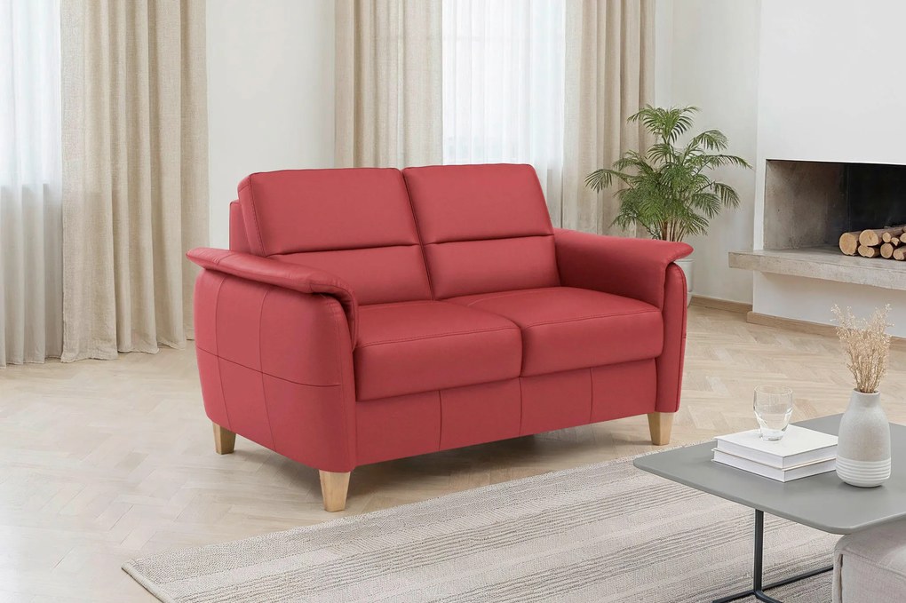 XXXLutz DVOJMIESTNA POHOVKA, červená, pravá koža Sit & More - Sedačky - 0001440332D8