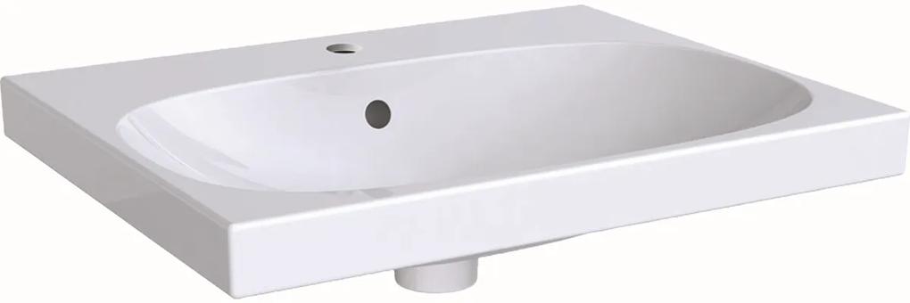 Geberit Acanto umývadlo 65x48.2 cm obdĺžnik klasické umývadlo-umývadlo na nábytok biela 500.621.01.2