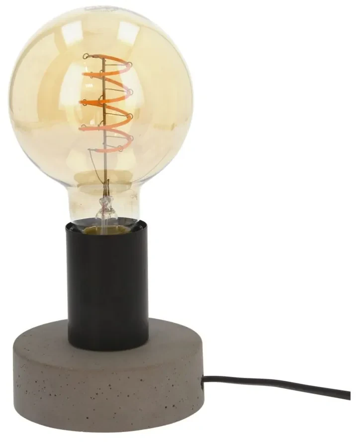 Enar Stolná lampa 1xE27 Max.25W Betón/čierna/čierne PVC
