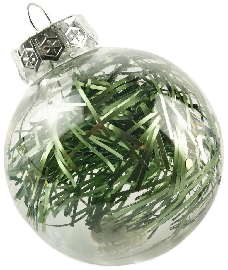 DECOLED Sada ozdob, prům. 7 cm, tmavě zelená