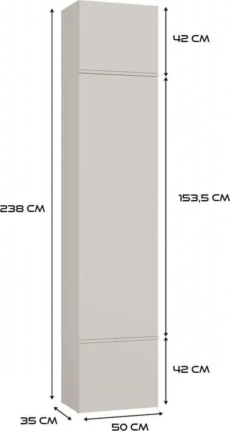 Předsíňová stěna Haga II 150 cm kašmír