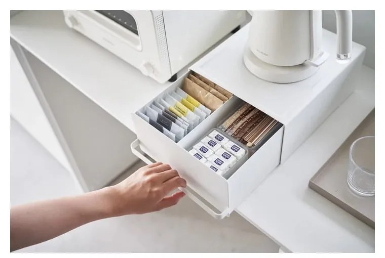 Biela škatuľka na čaj Tower – YAMAZAKI