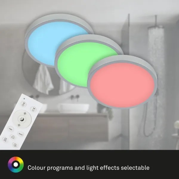 Briloner 3709-014 - LED RGBW Stm. stropné svietidlo LED/22W/230V strieborná + DO