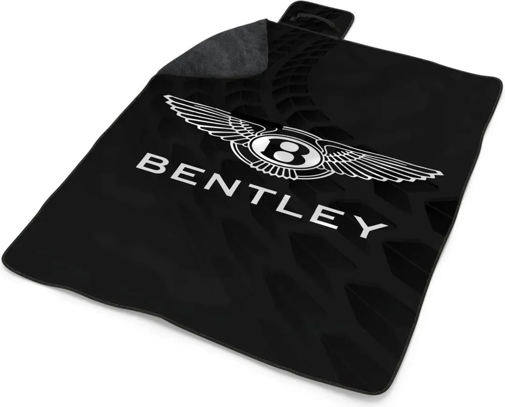 Sablio Plážová deka Logo Bentley Čierny: 200x140 cm