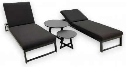 Doppler TISO + MELIA lehátko LIKA-TEX® - záhradná hliníková súprava 2+1