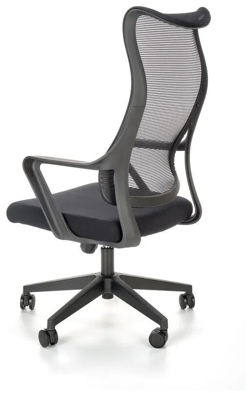 Kancelárska otočná stolička LORETO - sieť, čierna